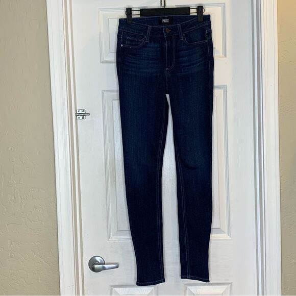 Paige Horton Skinny Jeans Darn Denim Wash Size 26 - Picture 3 of 9